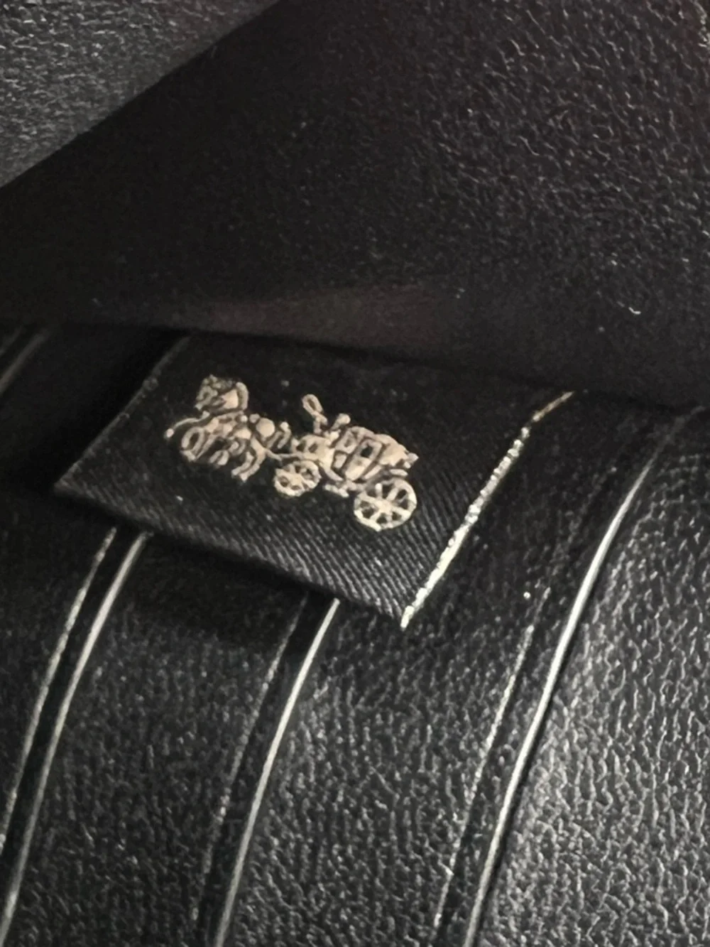 Coach Signature Elle Hardware Chain Black and Brown Leather Crossbody Bag - Picture 9 of 10